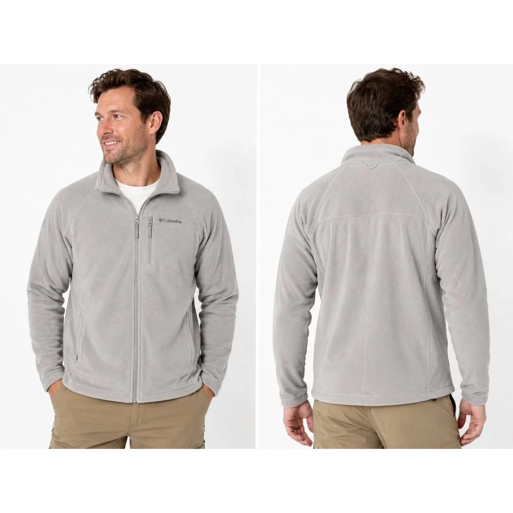 Columbia Interchange Full Zip Fleece Jacket Gray‎ Men's XL Outdoor
